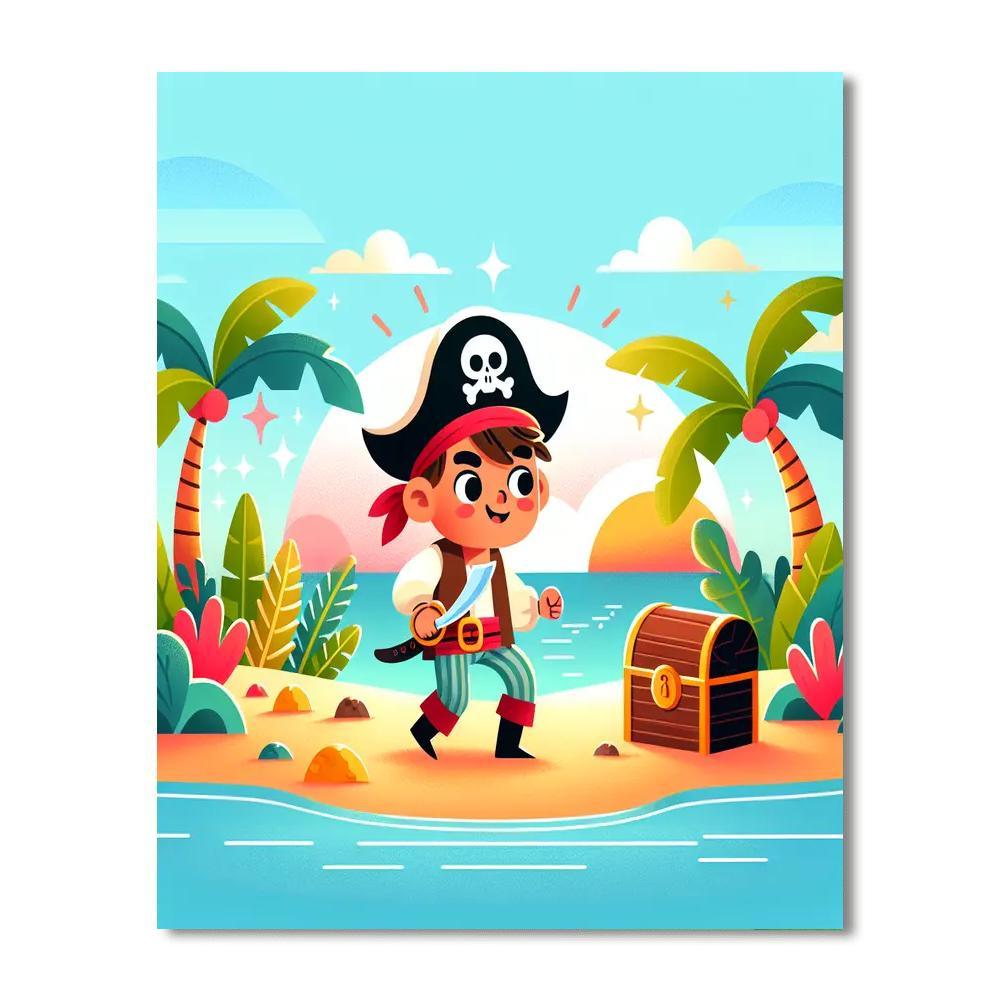 Pirate's Treasure Cove Paint By Number