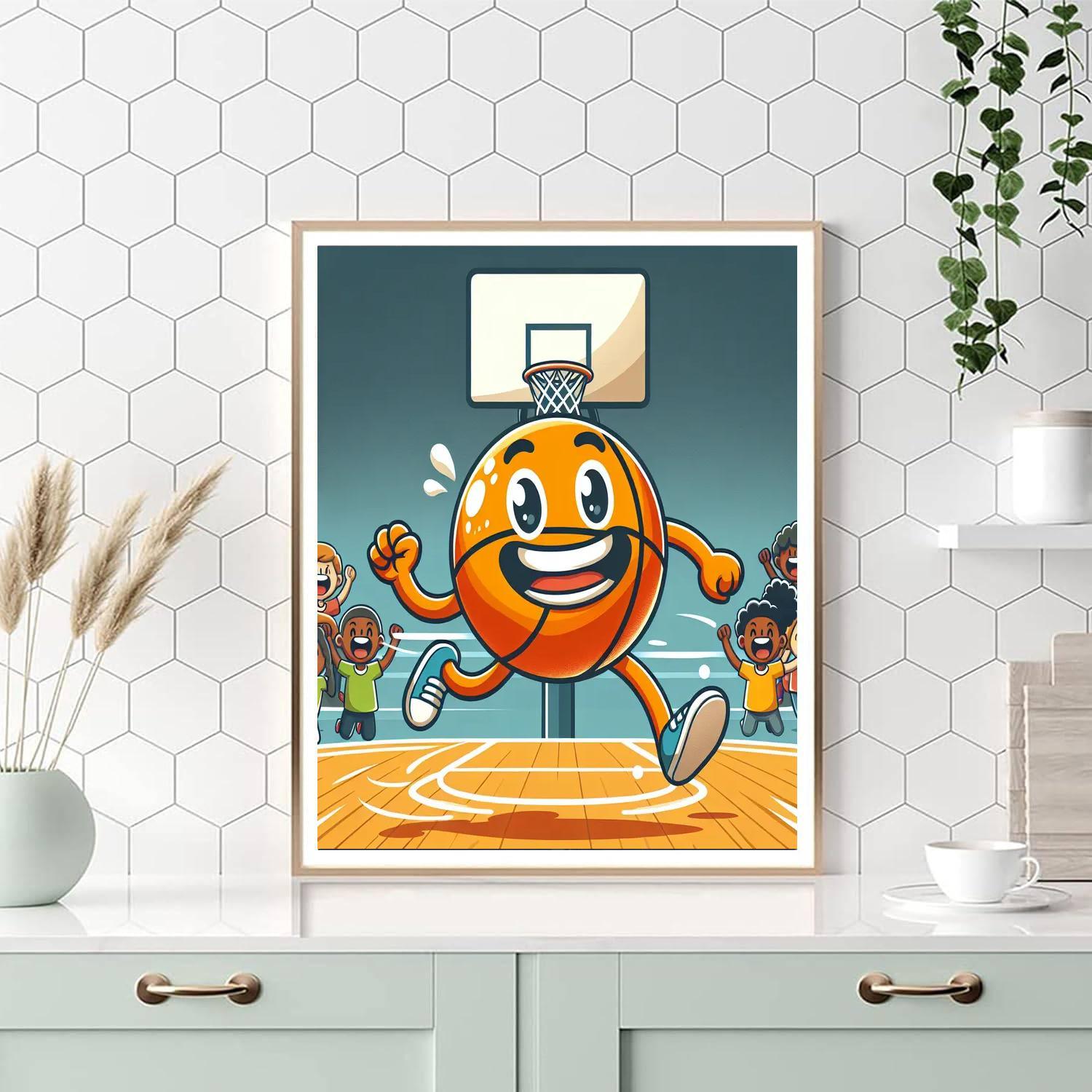 Bouncing Basketball Paint By Numbers Art