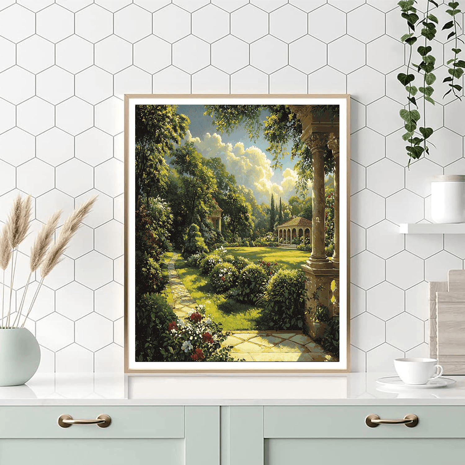 Raphael Inspired Renaissance Garden View  Paint By Numbers Kits