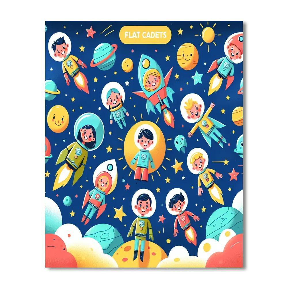 Starry Space Cadets Painting By Numbers Kit