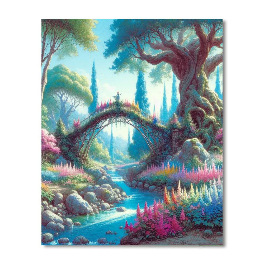 Fairy Tale Bridge Crossing DIY Paint By Numbers