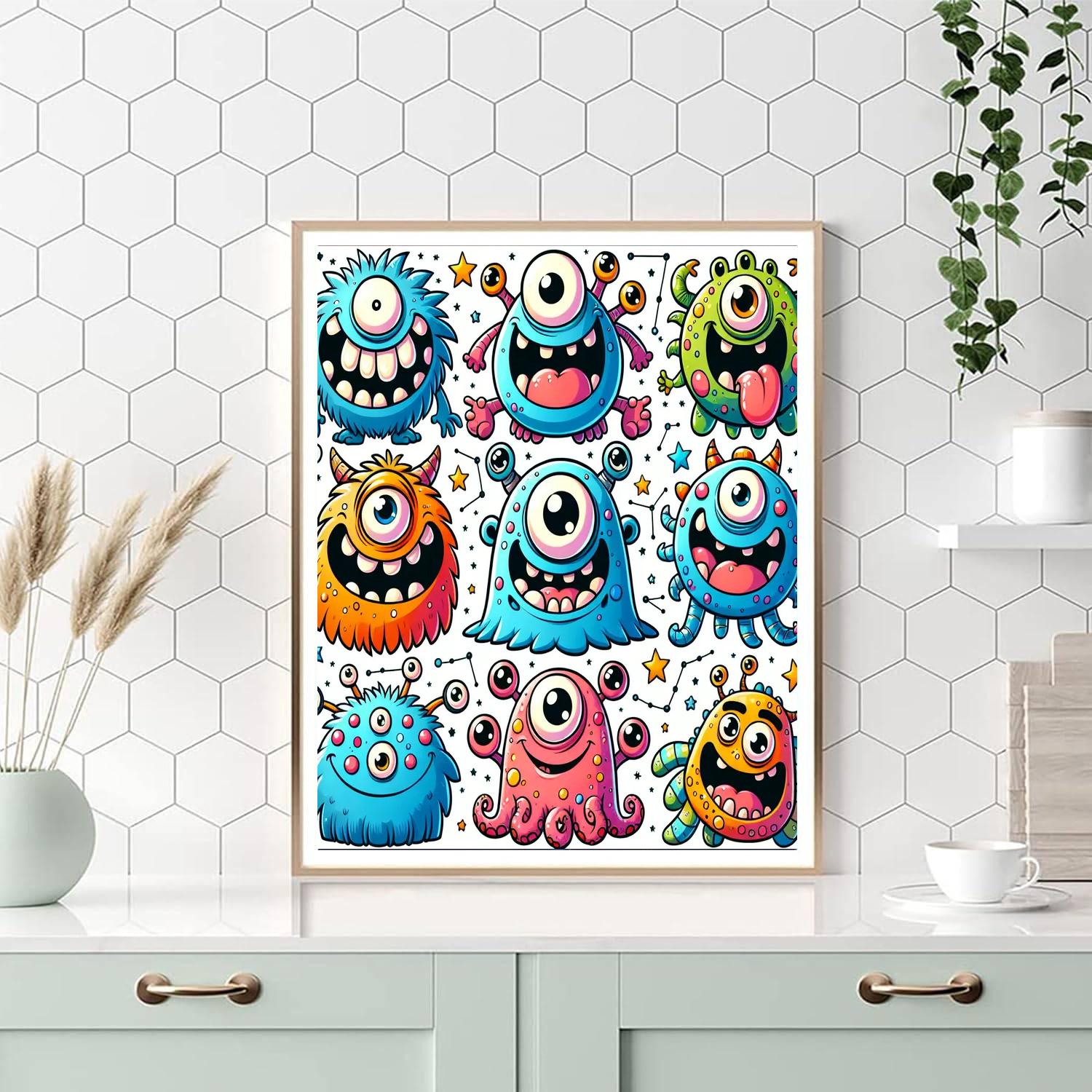 Creative Monster Mash Painting Number Kit