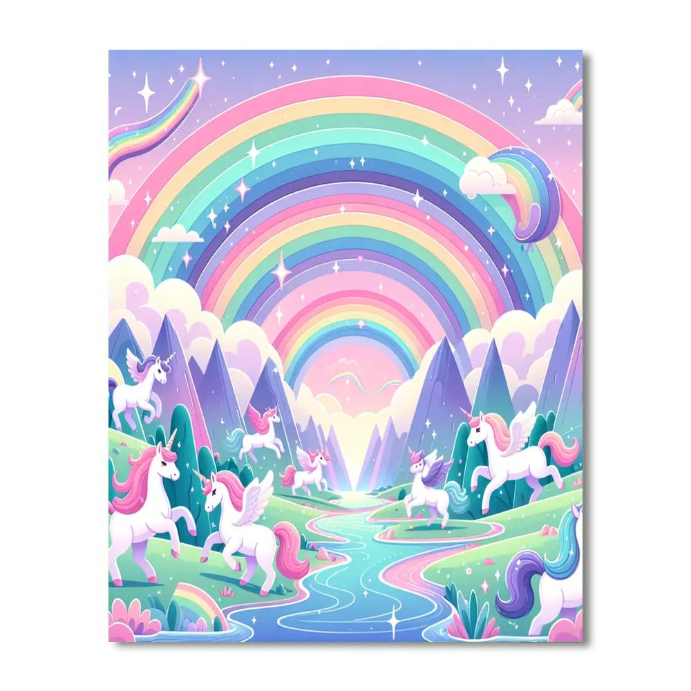 Magic Of The Unicorn Realm Painting Number Kit