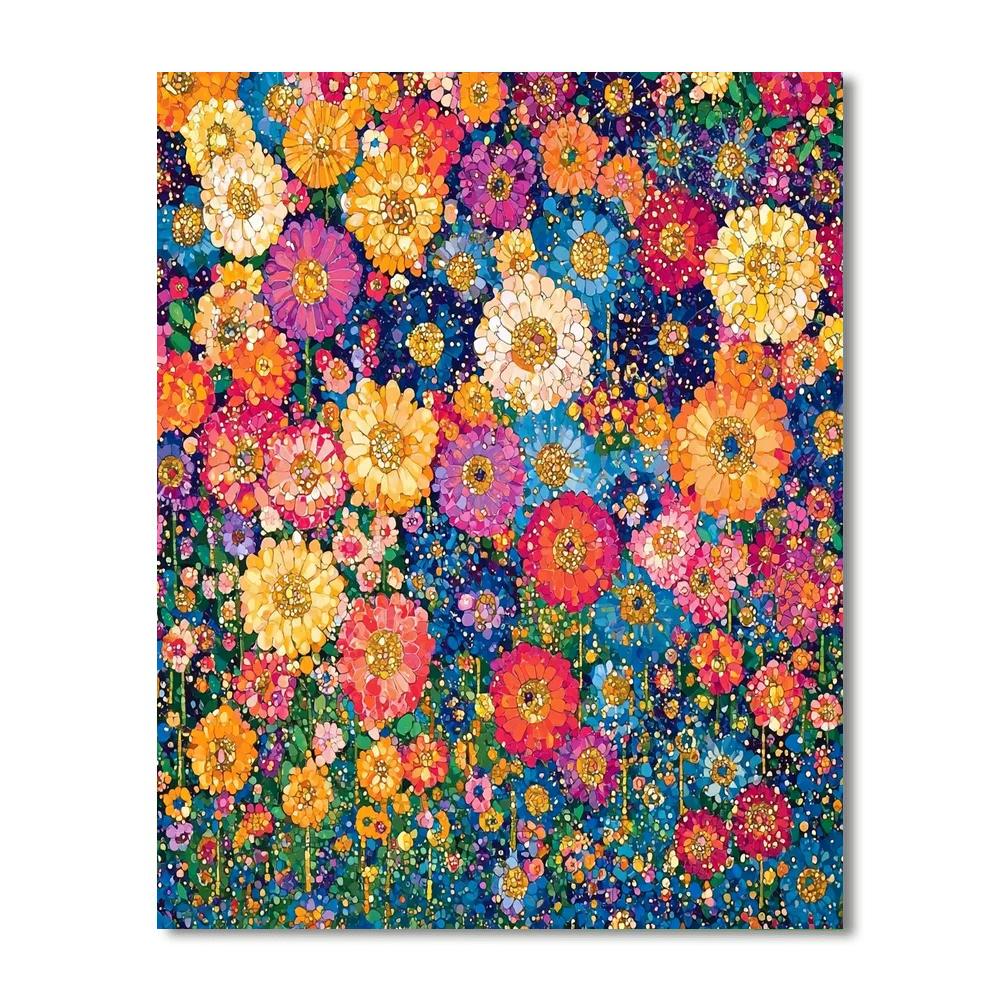 Gustav Klimt Inspired Petals Of Joy  Paint By Numbers Kits