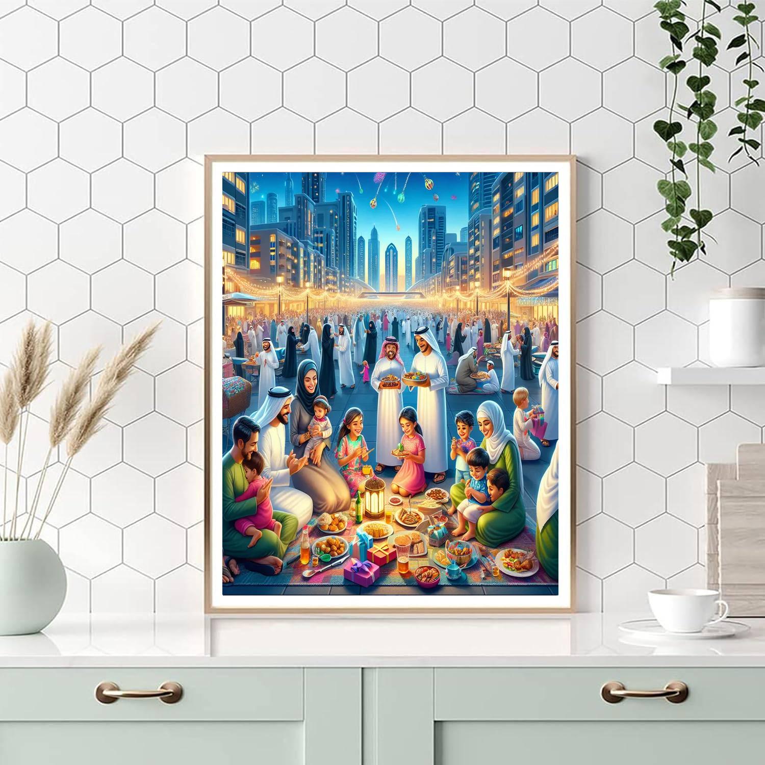 Eid Al-fitr Festival - Uae Paint By Number