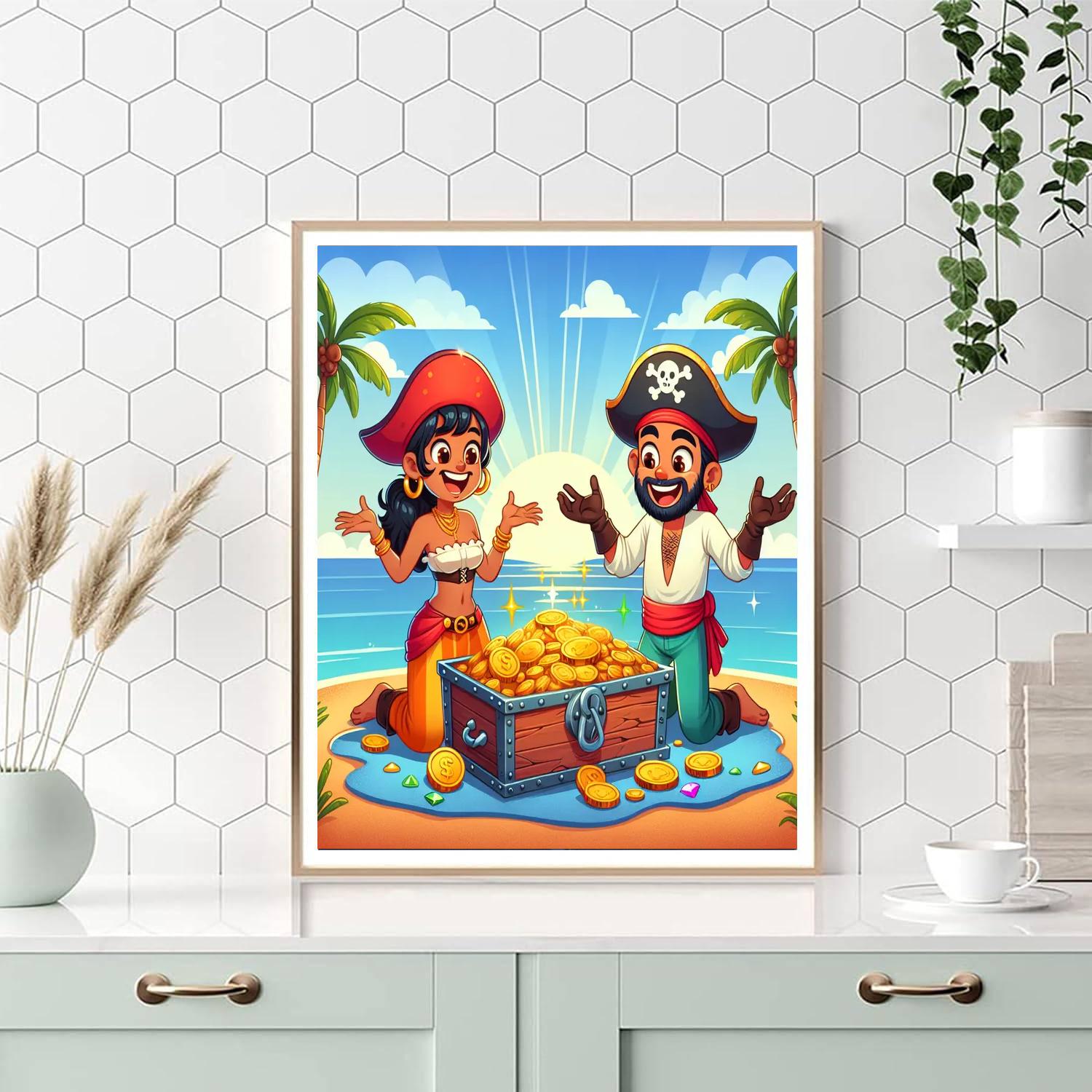 Pirate Adventure Shores Number Painting