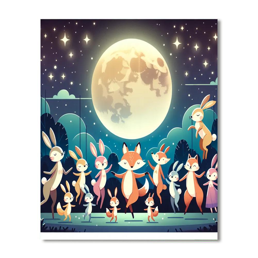 Whimsical Moonlight Dance DIY Paint By Numbers