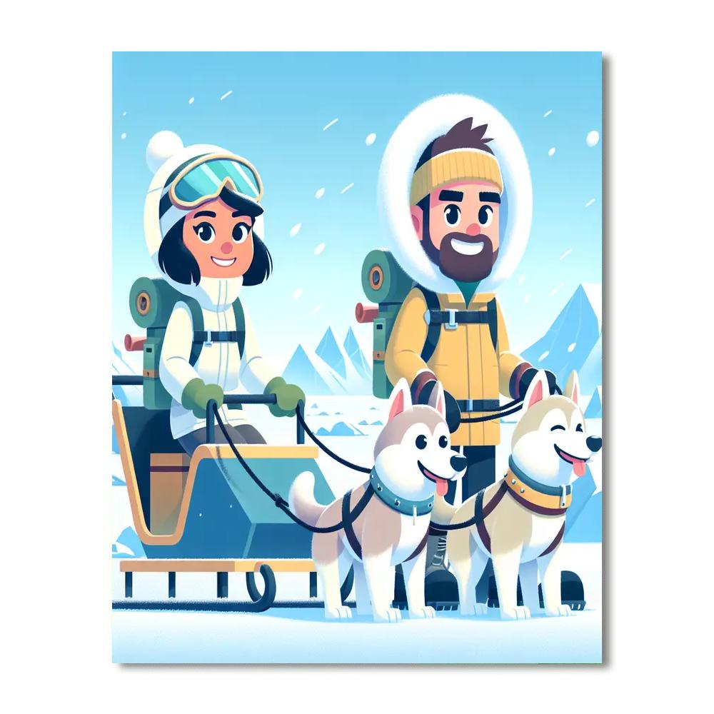 Polar Explorers Number Painting