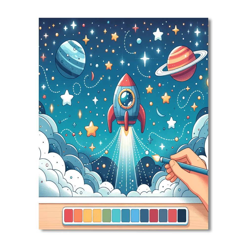Starry Night Space Adventure Paint By Numbers Kits