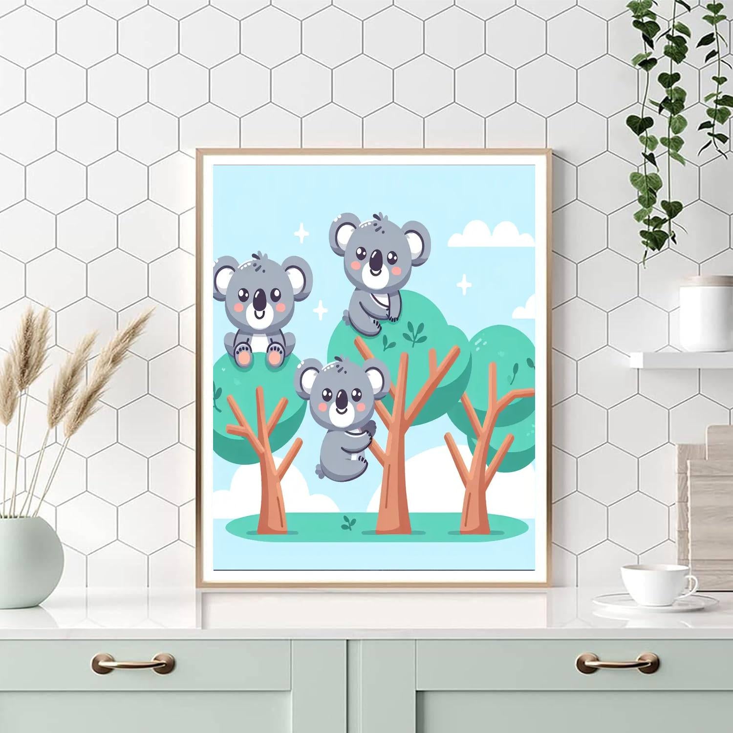 Giggling Koalas Number Painting
