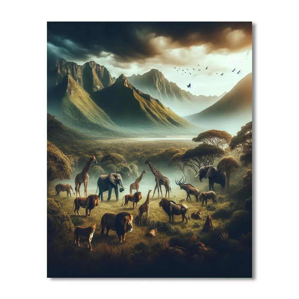 Majestic Wildlife Serenity DIY Paint By Numbers
