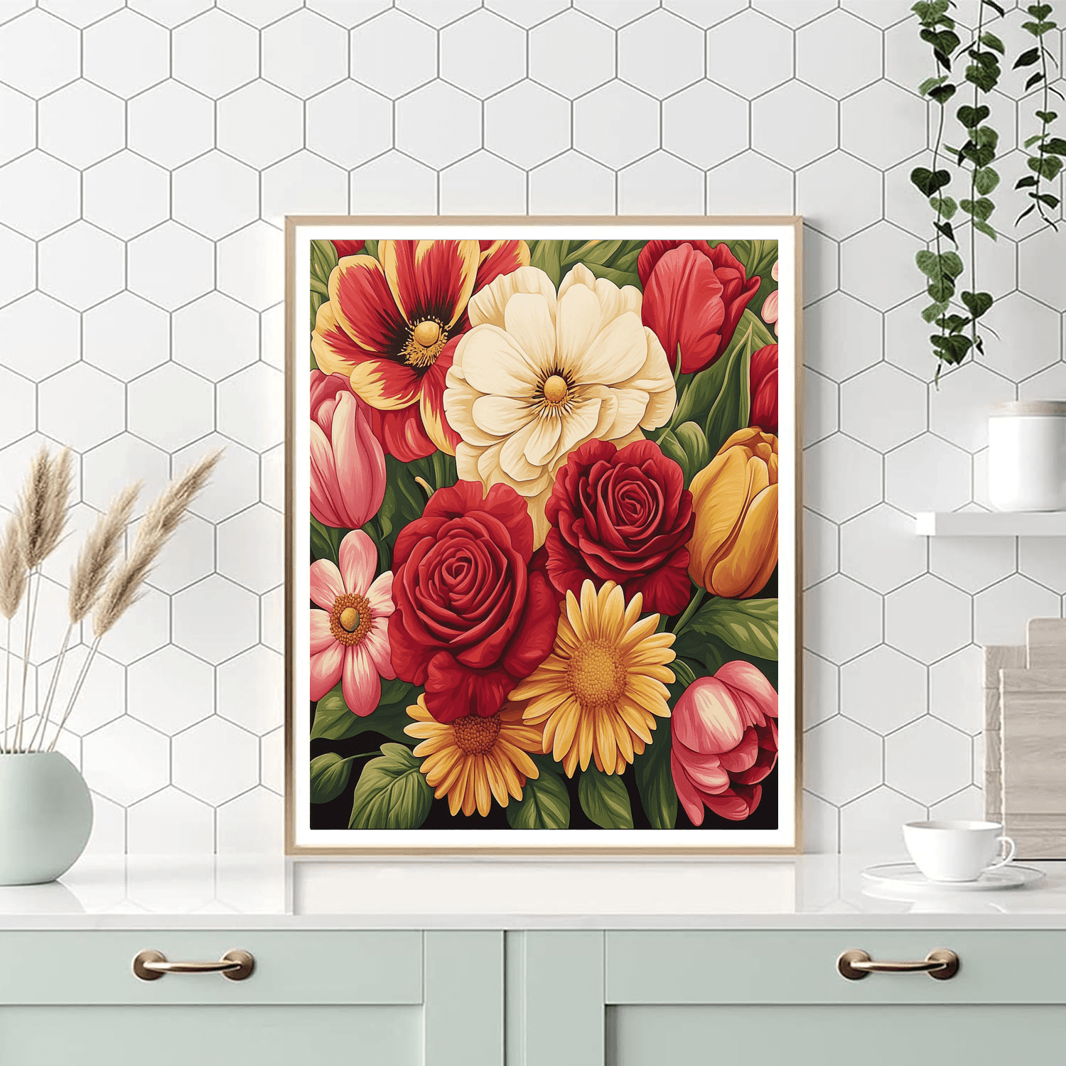 O'Keeffe Inspired Radiant Blooms - DIY Painting By Numbers Kit