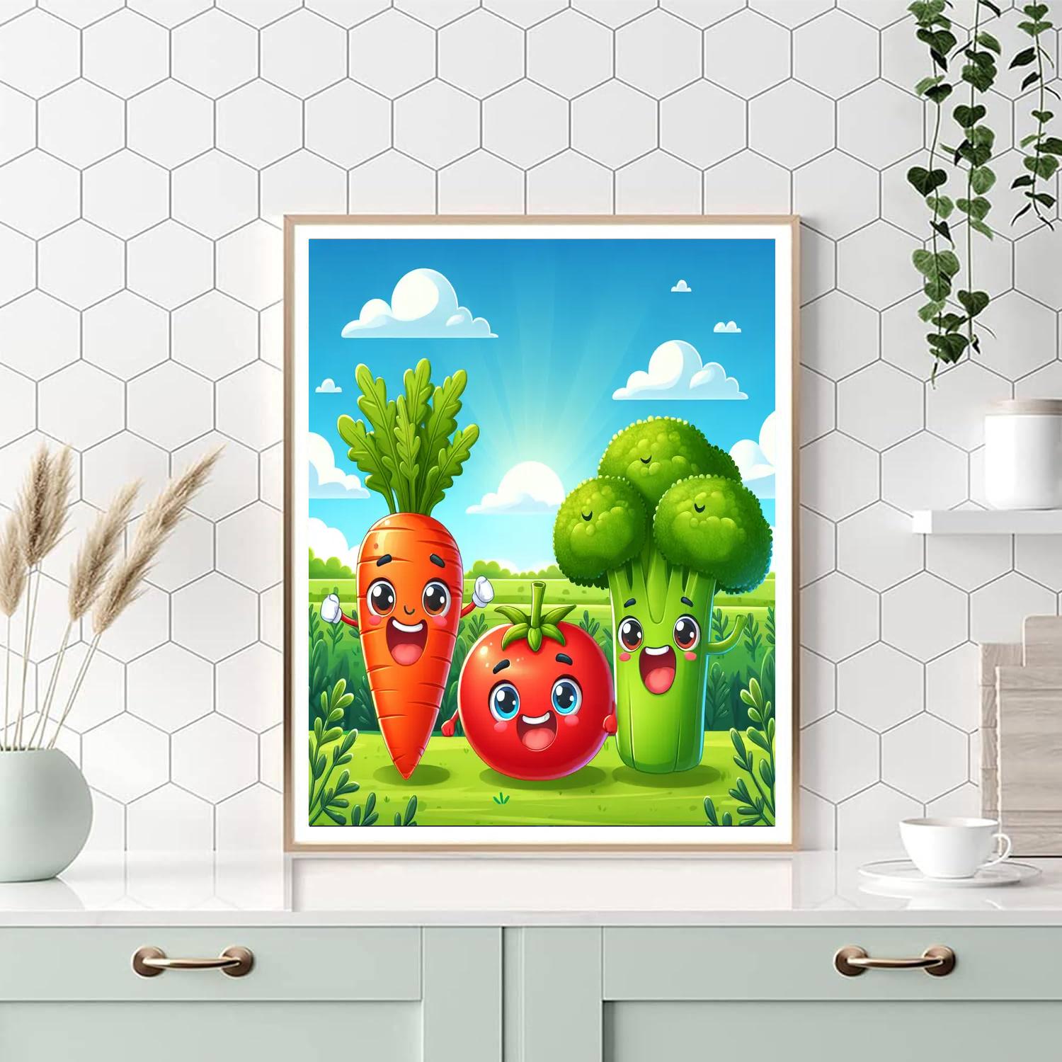 Silly Vegetable Characters Paint By Numbers Kits