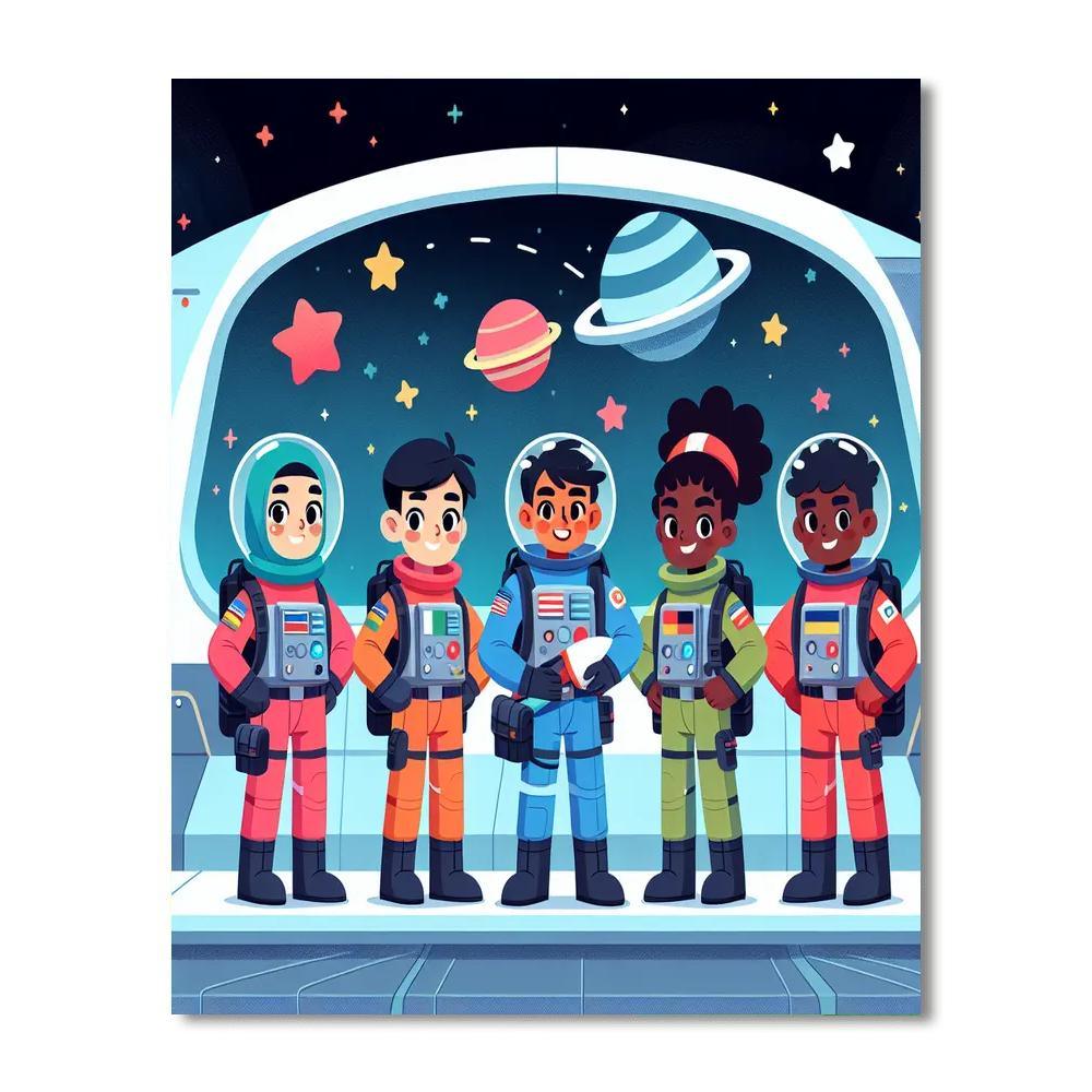 Galactic Rescue Rangers Number Painting