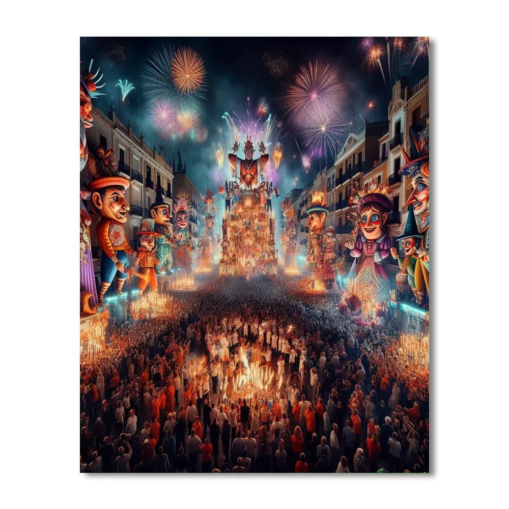Las Fallas Number Painting