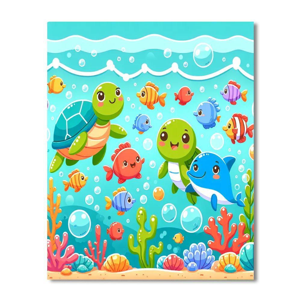 Lively Ocean Party Painting By Numbers Kit