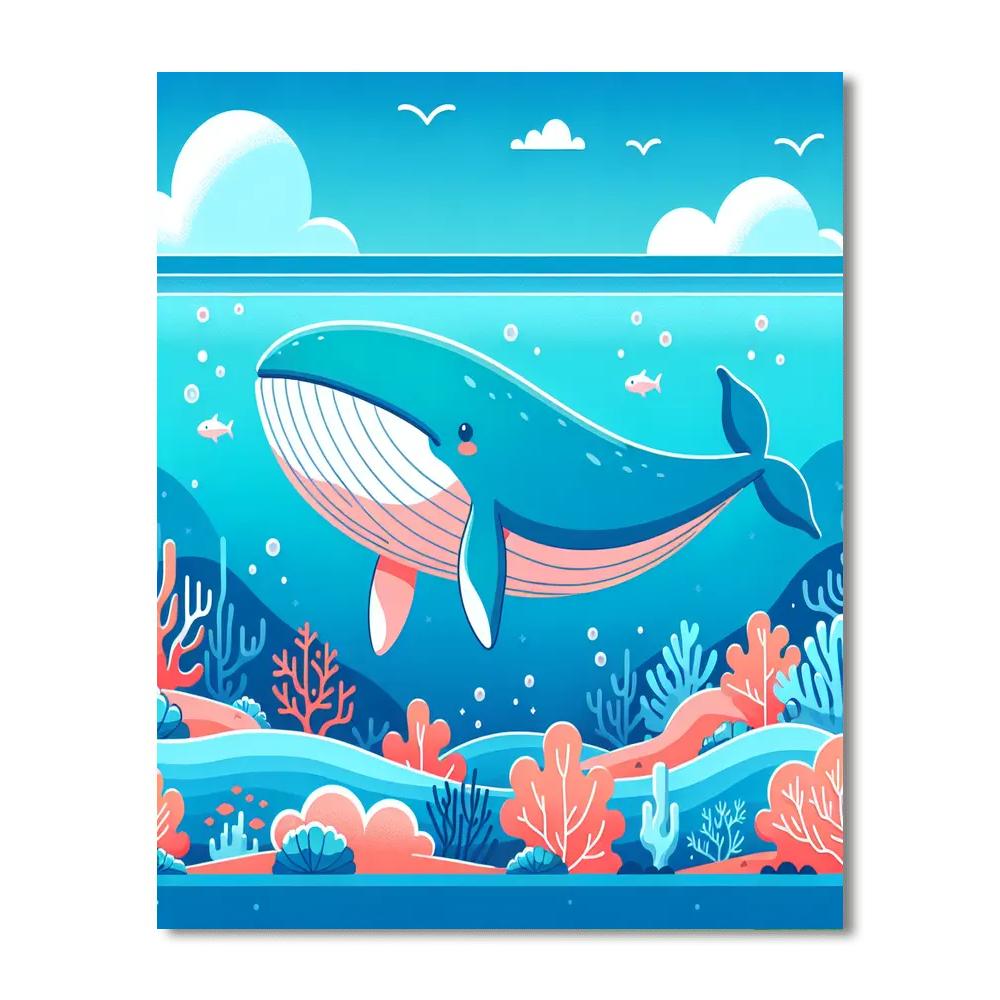 Gentle Giant Whale Tale Painting By Numbers Kit