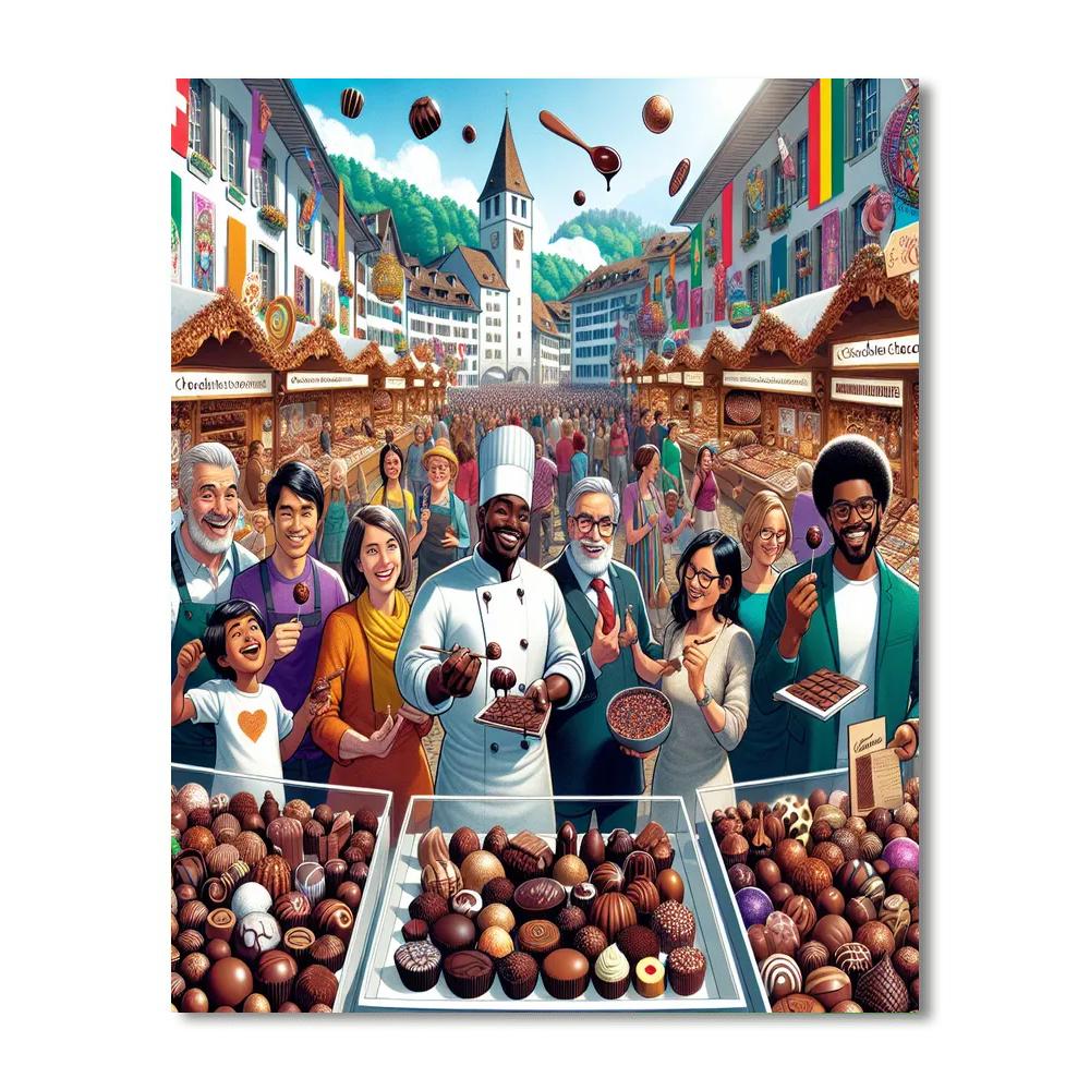 Chocolate Festival - Switzerland Paint By Color