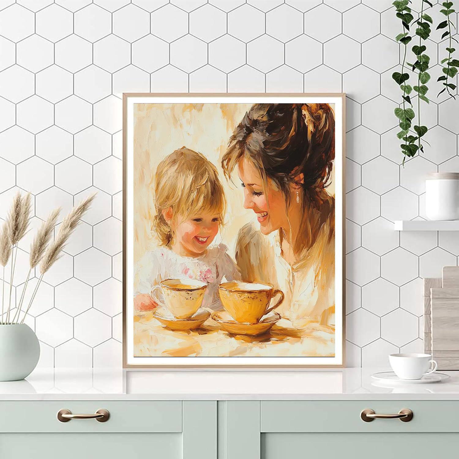 A Cozy Tea Time Painting By Numbers Kit