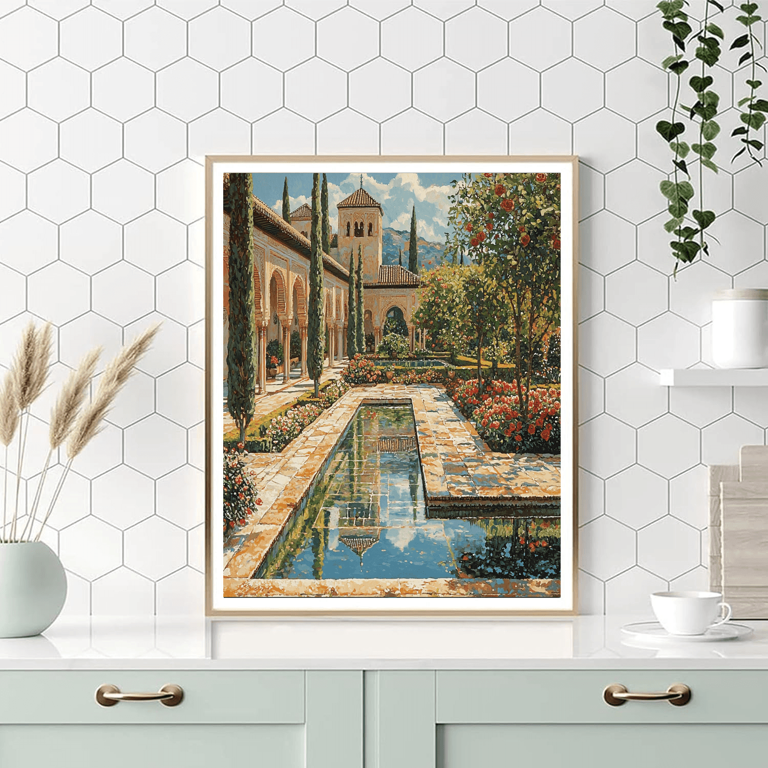 The Alhambra Gardens - Granada Paint By Numbers