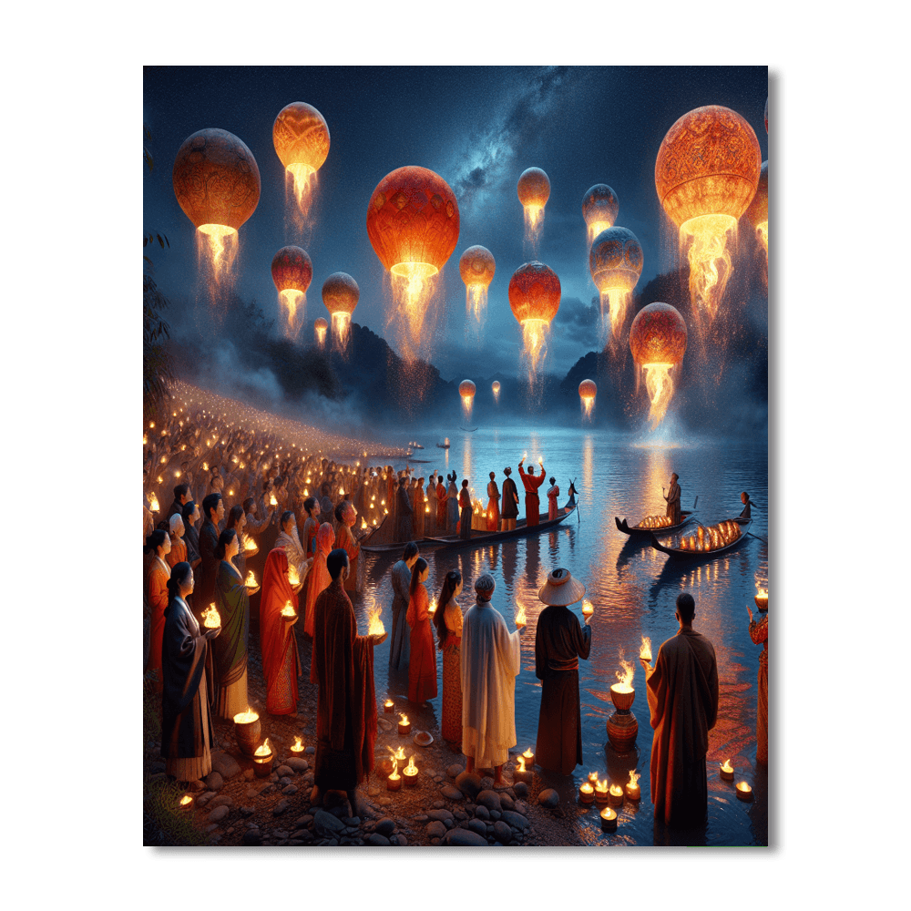 Naga Fireball Festival - Nong Khai, Thailand Paint By Number