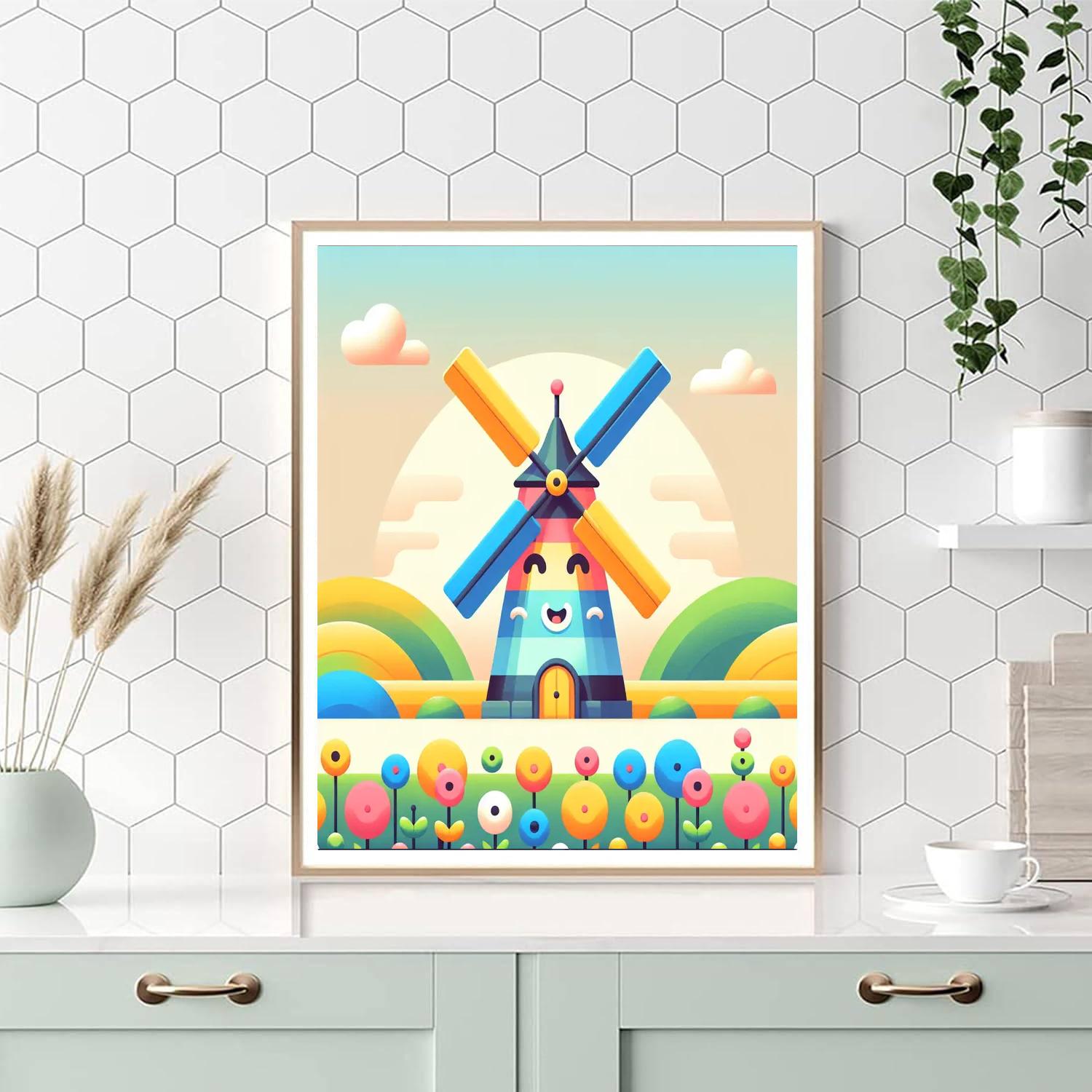 Merry Windmill Paint By Numbers Kits