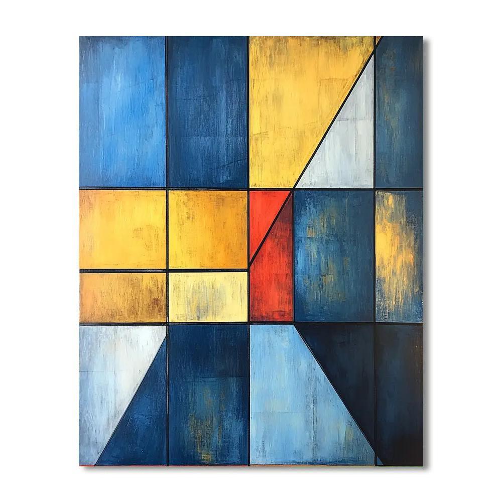 Piet Mondrian Inspired Harmonious Dreams  DIY Paint By Numbers