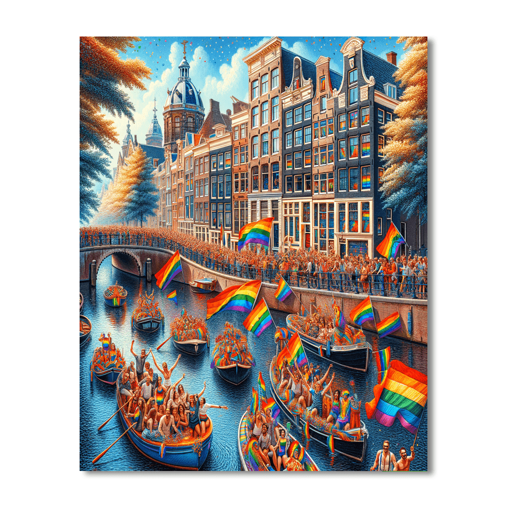 Pride Amsterdam - Amsterdam Painting By Numbers Kit