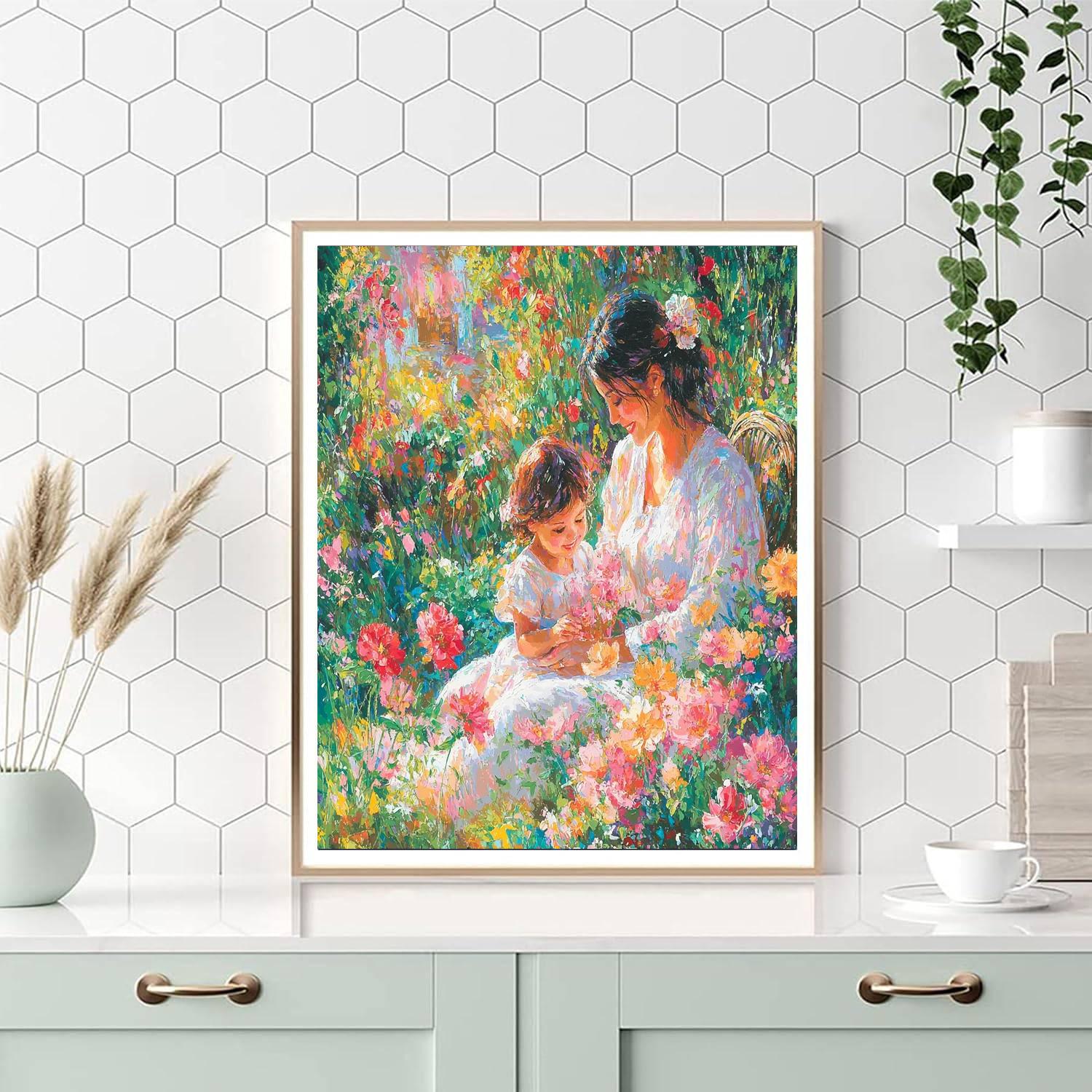 Garden Of Maternal Affection Painting Number Kit