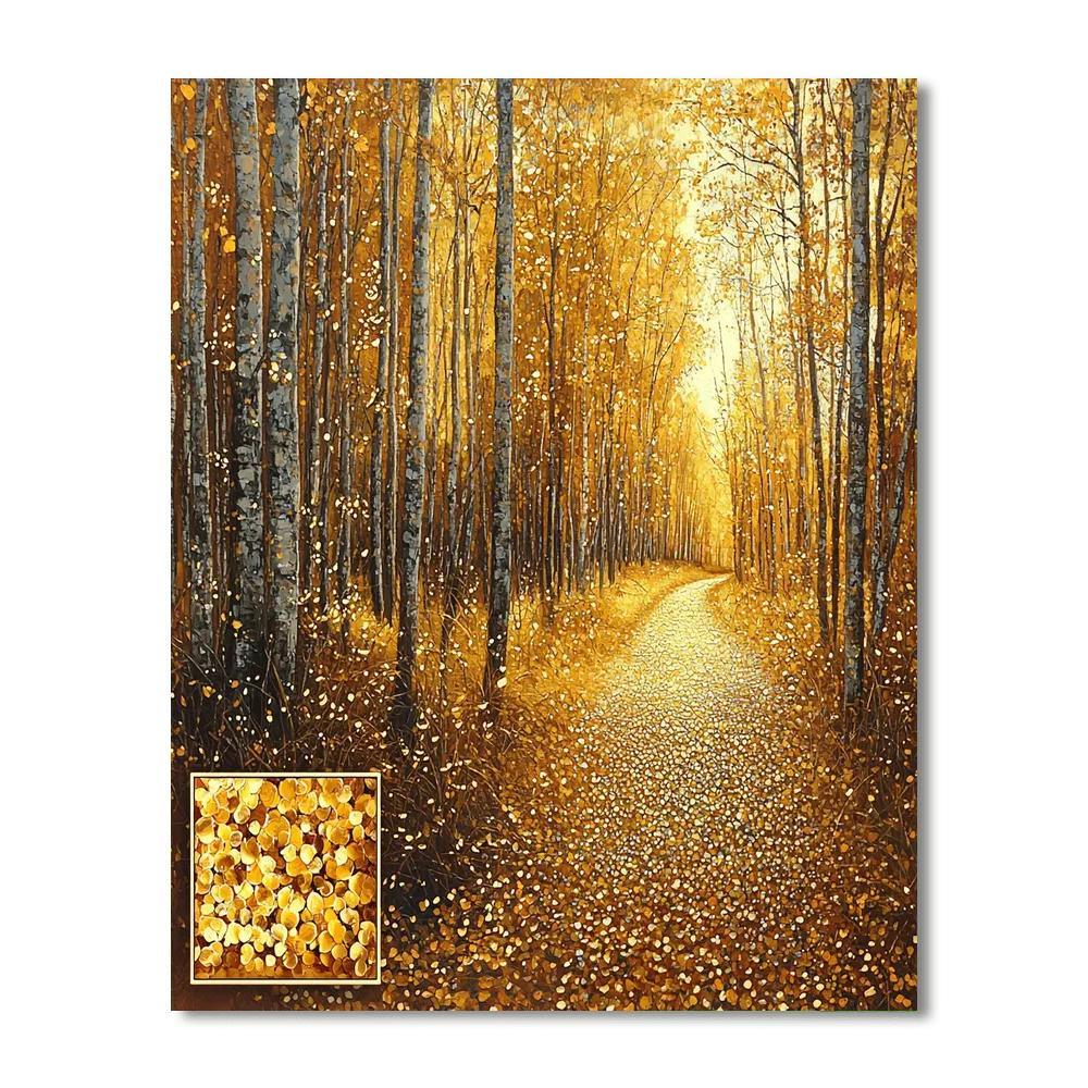 Gustav Klimt Inspired Klimt's Whispering Leaves  Numbered Painting Kits