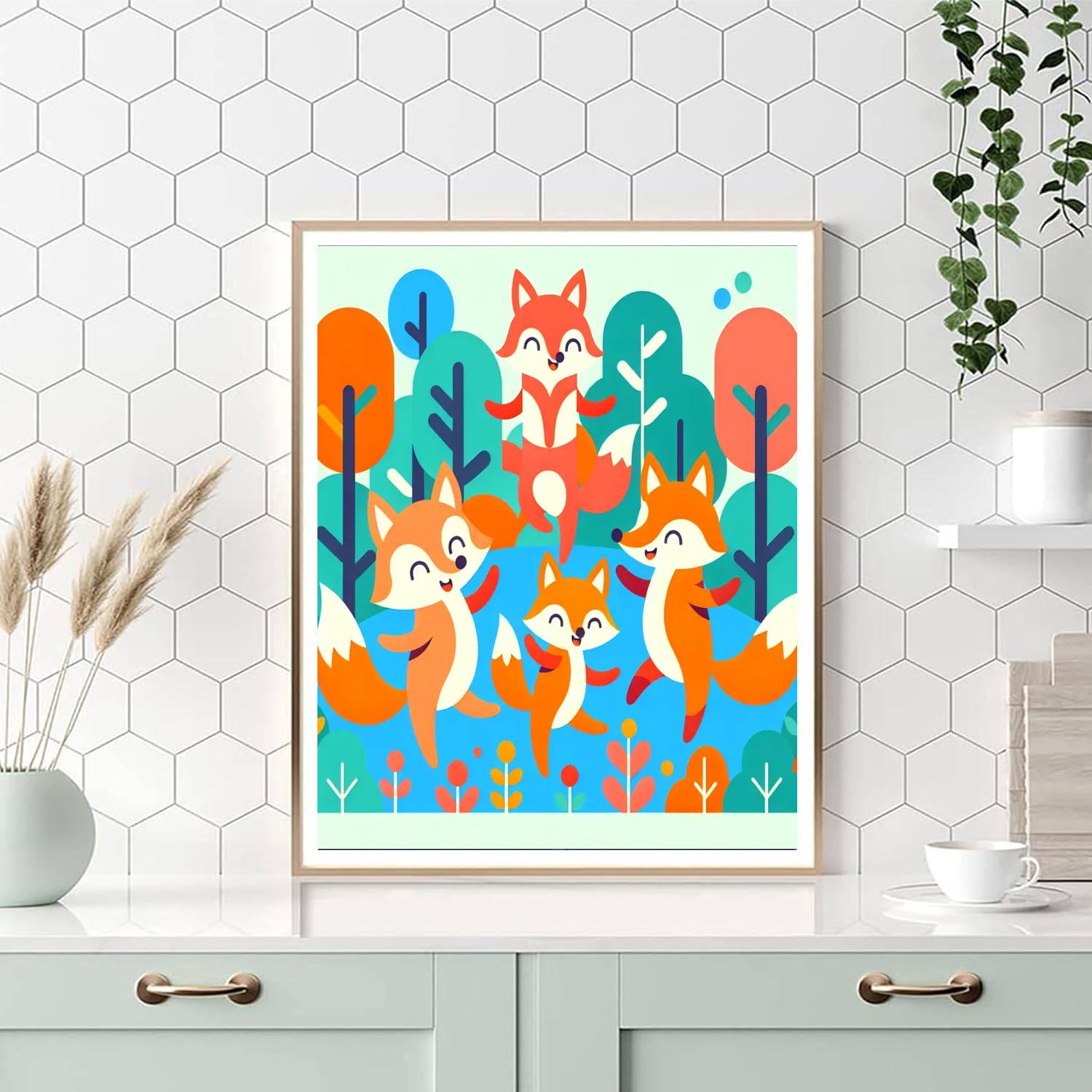 Fox's Forest Festival Paint By Numbers