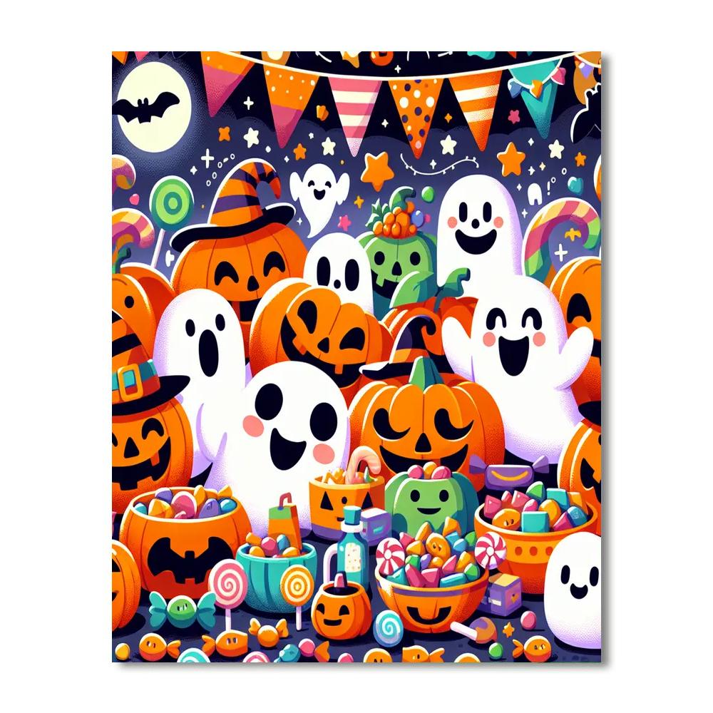 Jolly Halloween Party Numbered Painting Kits