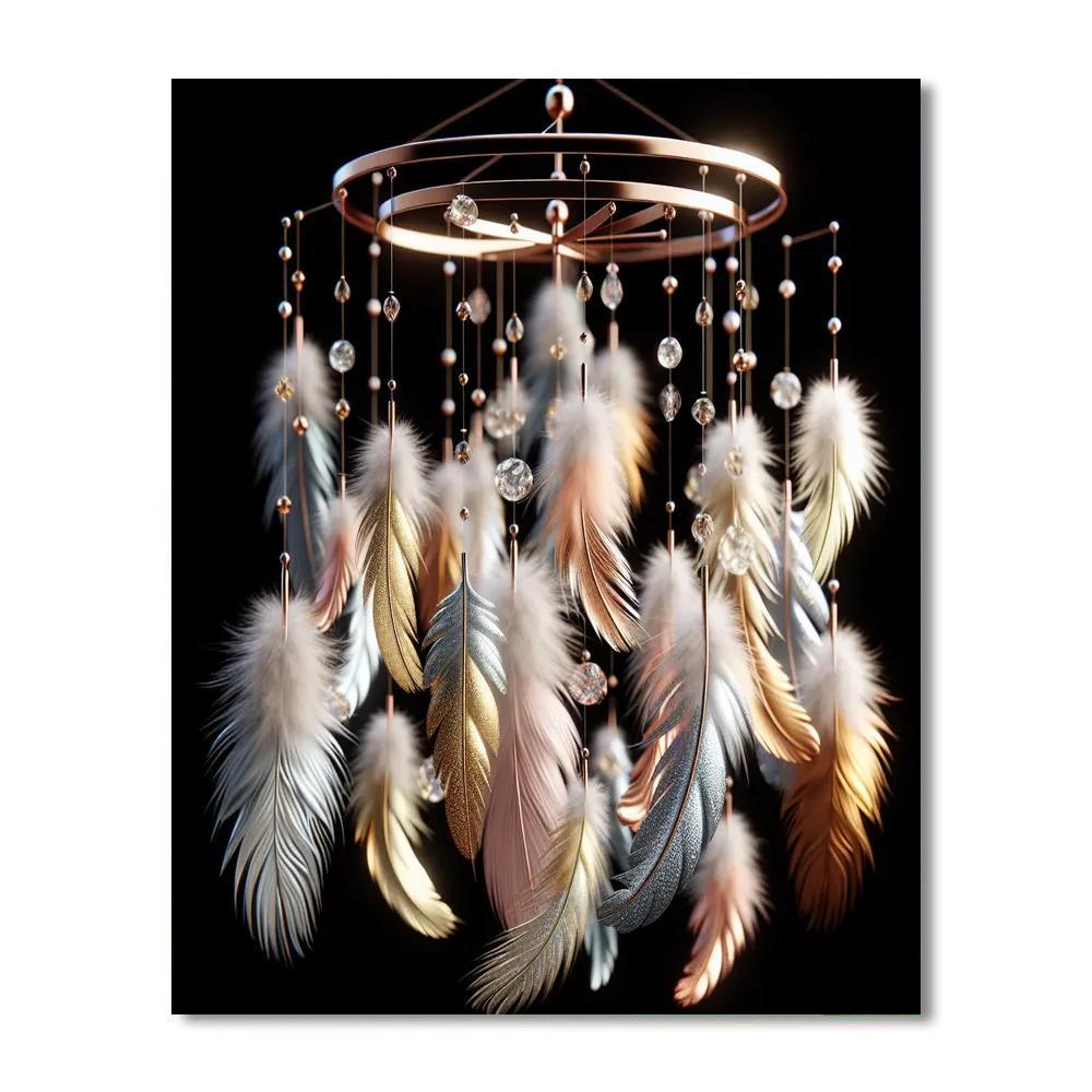 Gilded Feather Mobile Paint By Number