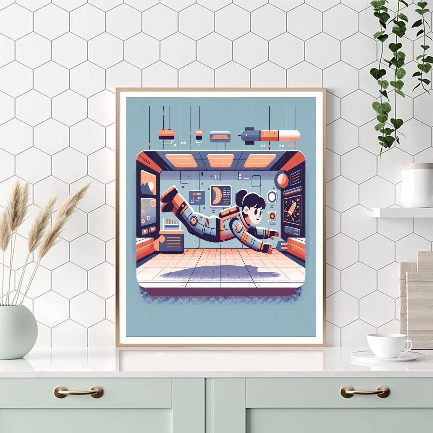 Astronaut Training Mission Painting Number Kit