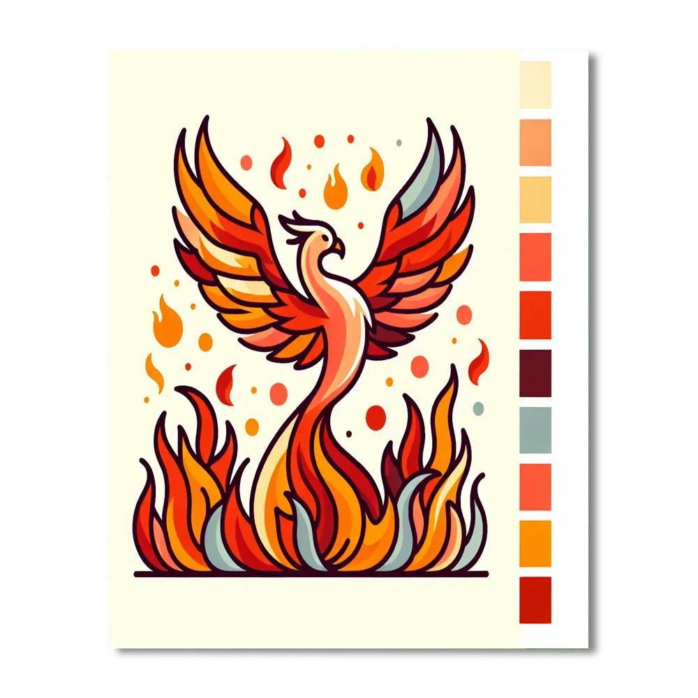 Mystical Phoenix Rising Paint By Number