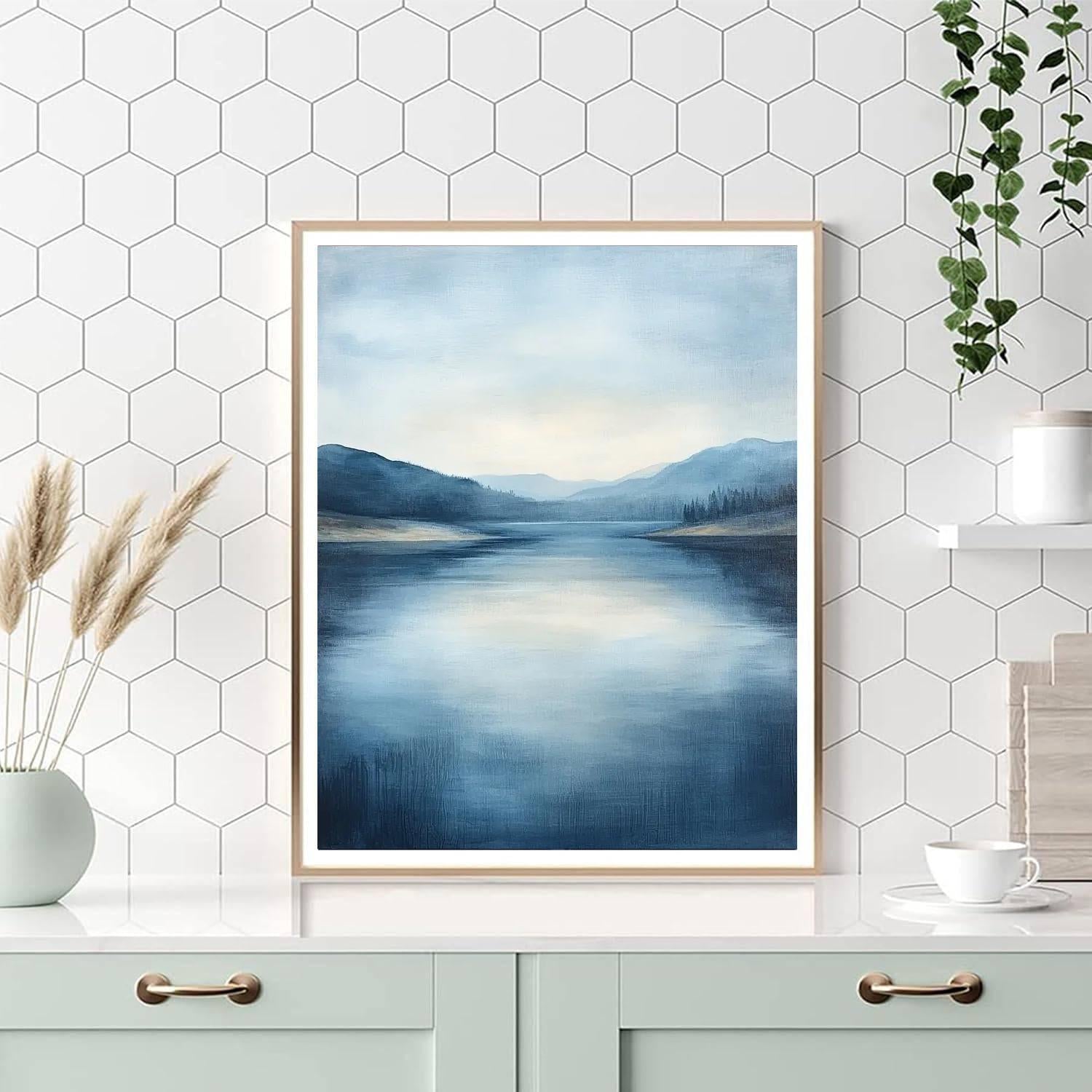 Caspar David Friedrich Inspired Whimsical Reflections  Paint By Color