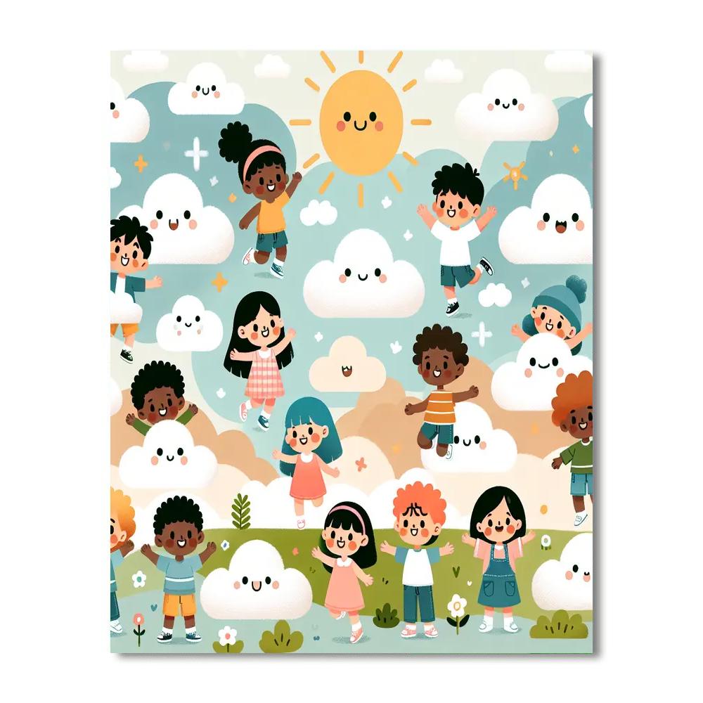 Cloudy Day Dreamland Number Painting