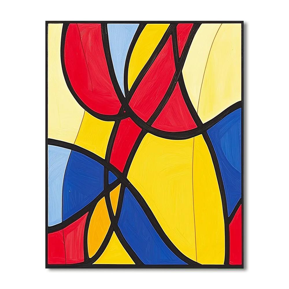 Joan Miró Inspired Chromatic Symphony  Paint By Numbers Art