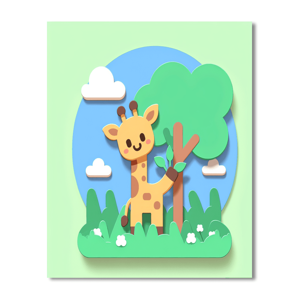 Groovy Giraffes Paint By Numbers Art