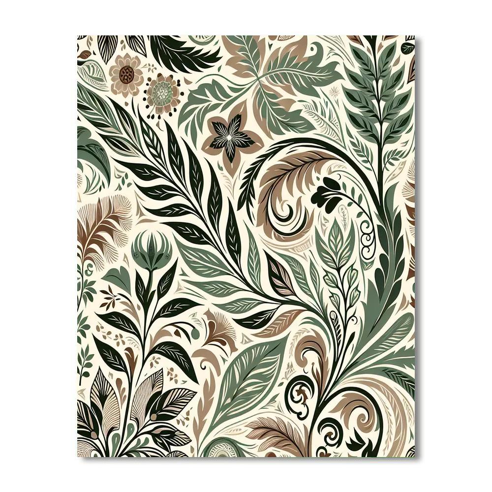 Botanical Bliss Wallpaper Paint By Number