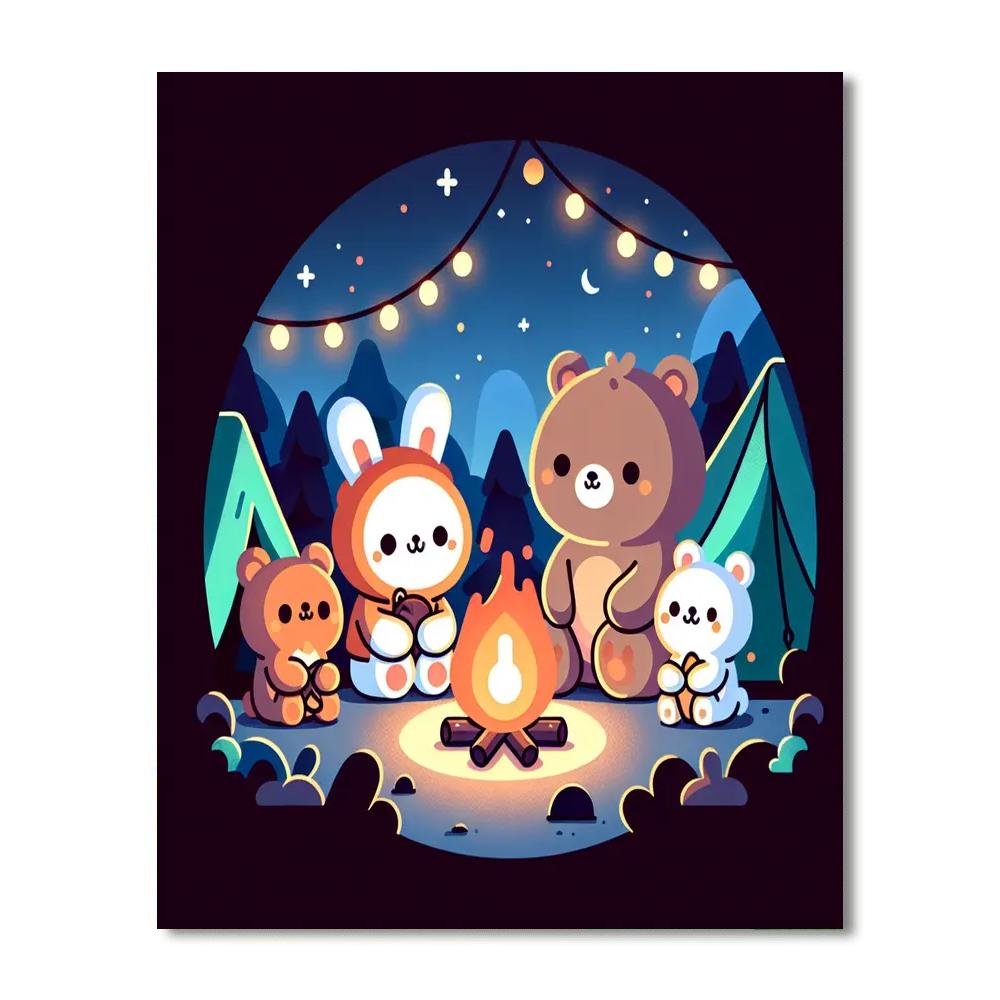 Cuddly Critter Camp Numbered Painting Kits