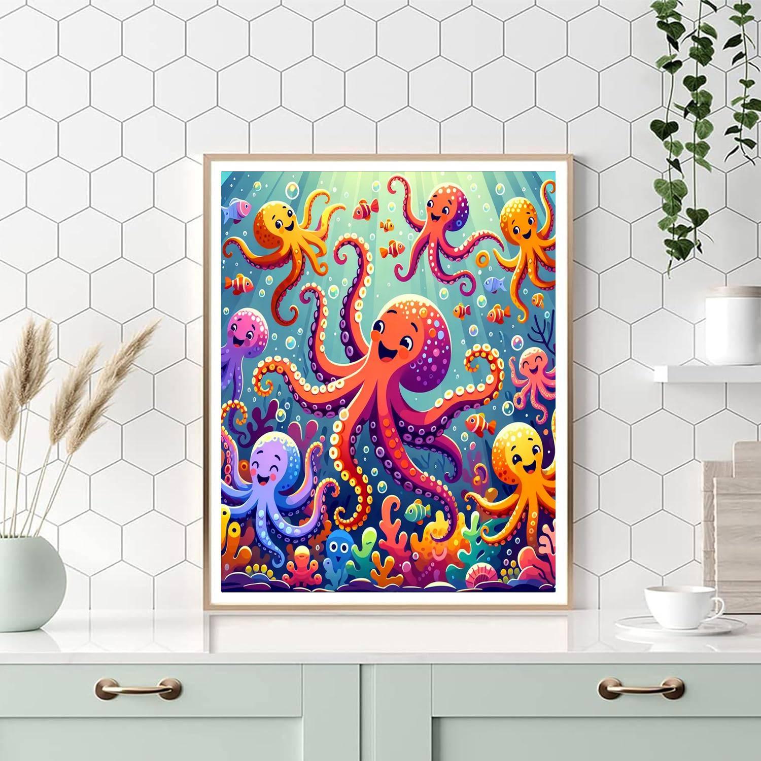 Playful Octopus Dance Paint By Number