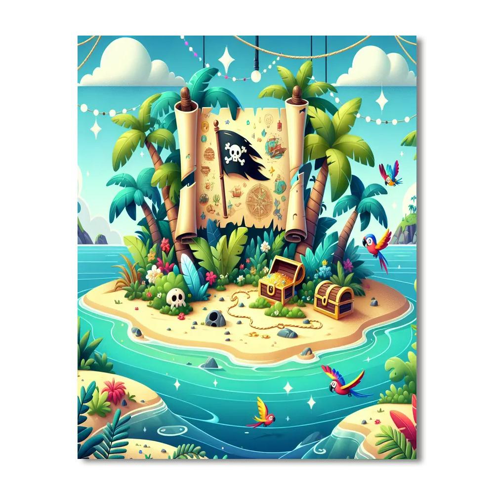 Playful Pirate Island Numbered Painting Kits