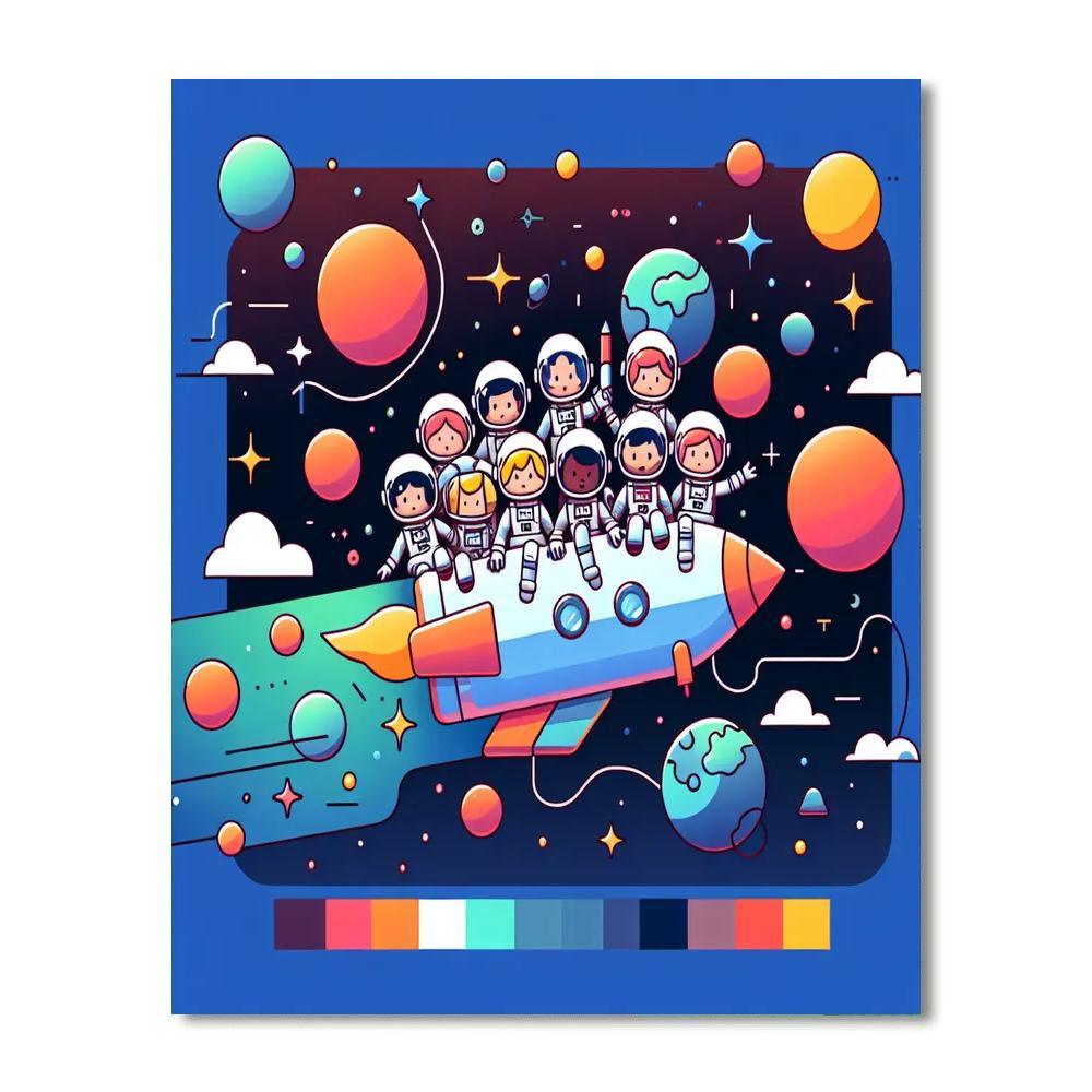 Space Journey Adventure DIY Paint By Numbers