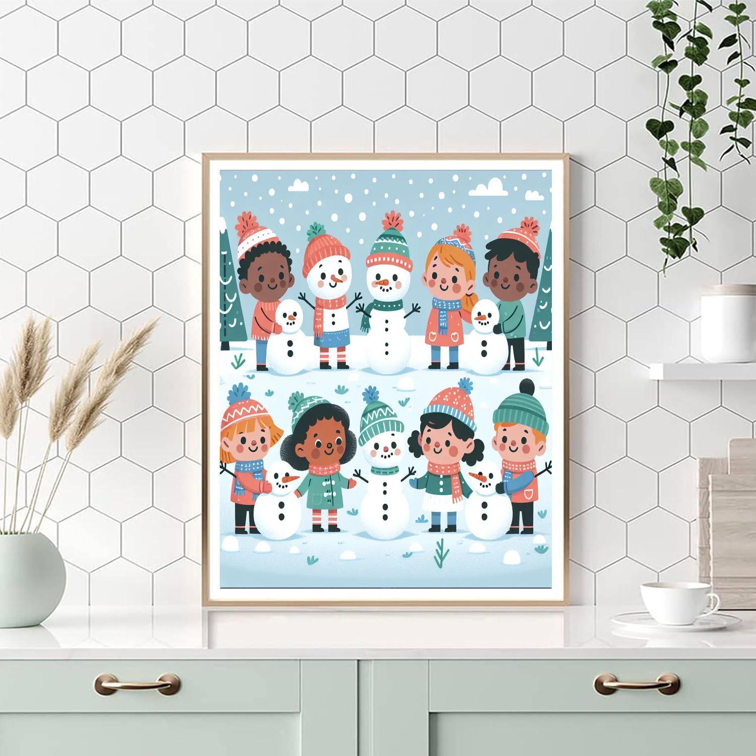 Silly Snowmen Paint By Number