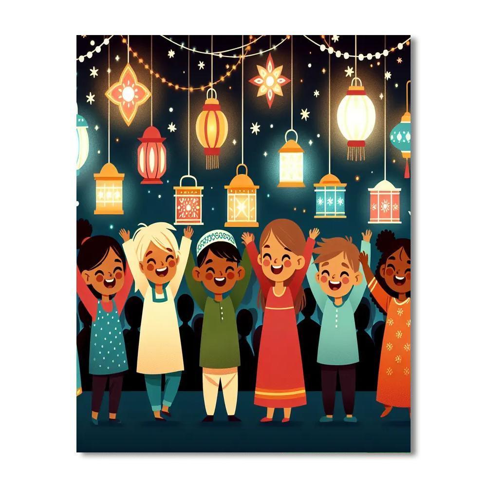 Festival Of Light Celebration Number Painting