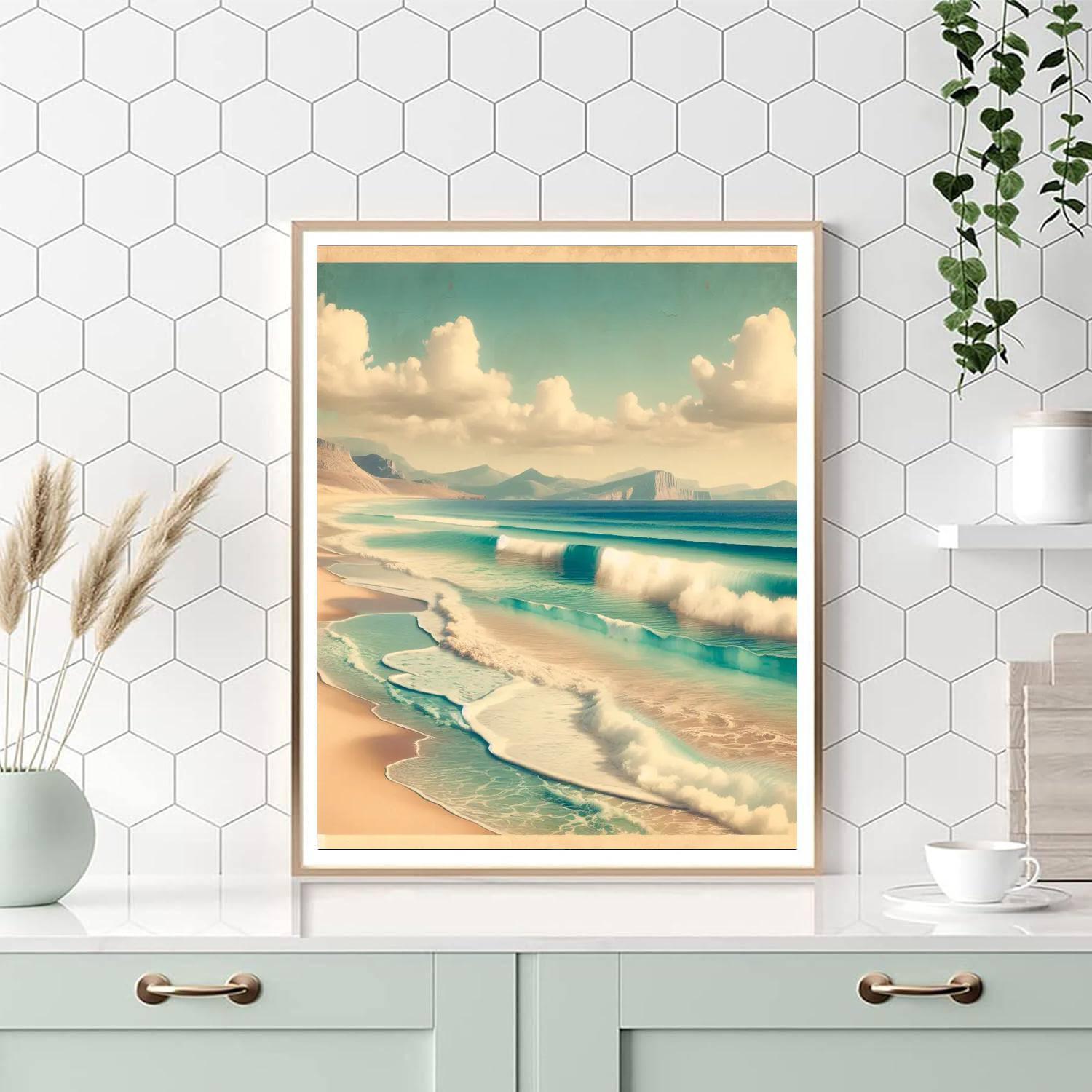 Vintage Coastal Numbered Painting Kits