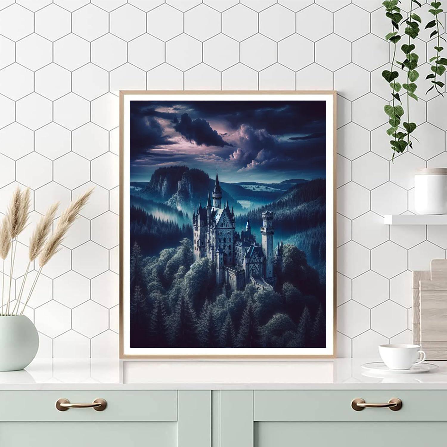 Gothic Fantasy Castle Paint By Numbers Art