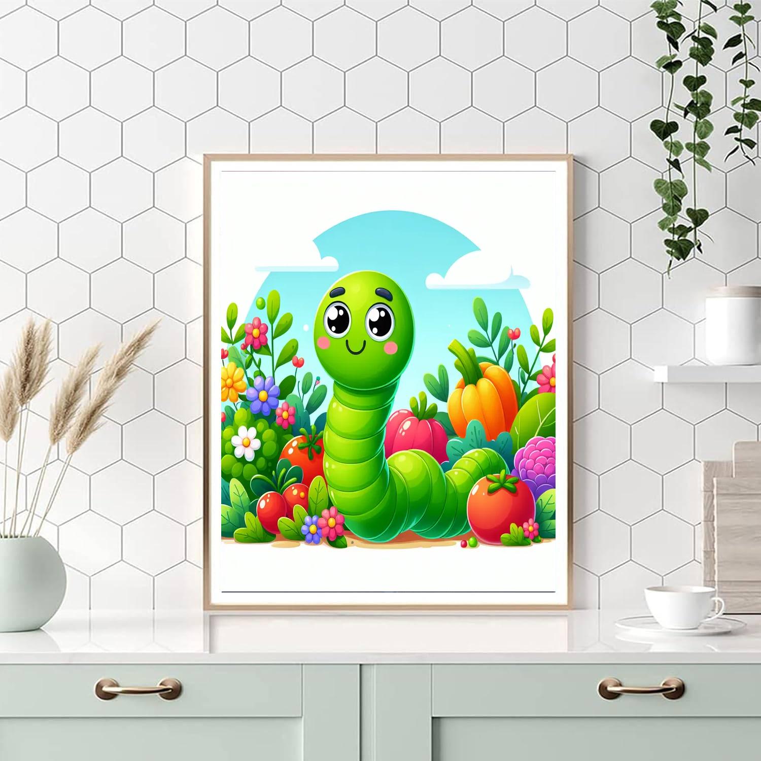 Wonderful Worm Number Painting
