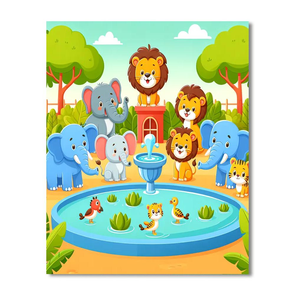 Magical Zoo Number Painting